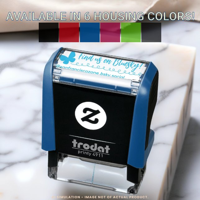 Customizable 'Find us on Social Media' Trodat 4911 Self-inking Stamp (Creator Uploaded)