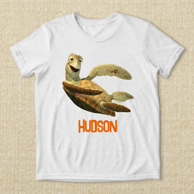 Customizable Finding Nemo's Crush the Sea Turtle Tri-Blend Shirt (Shirt on background)