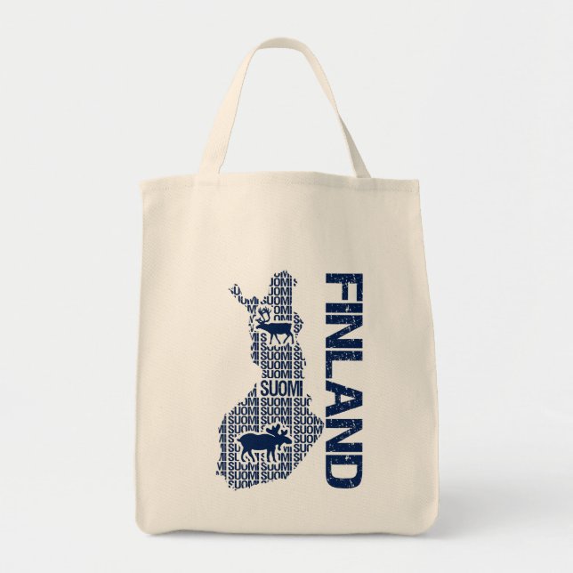 Customizable FINLAND MAP bag - choose style (Front)