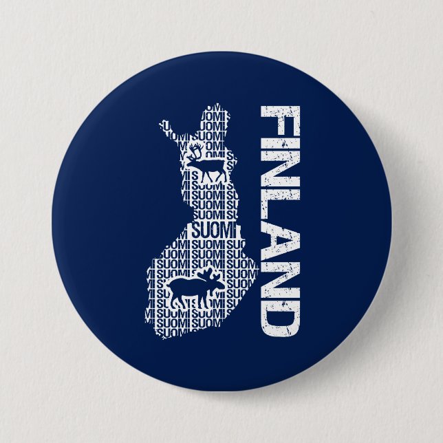 Customizable FINLAND MAP button (Front)