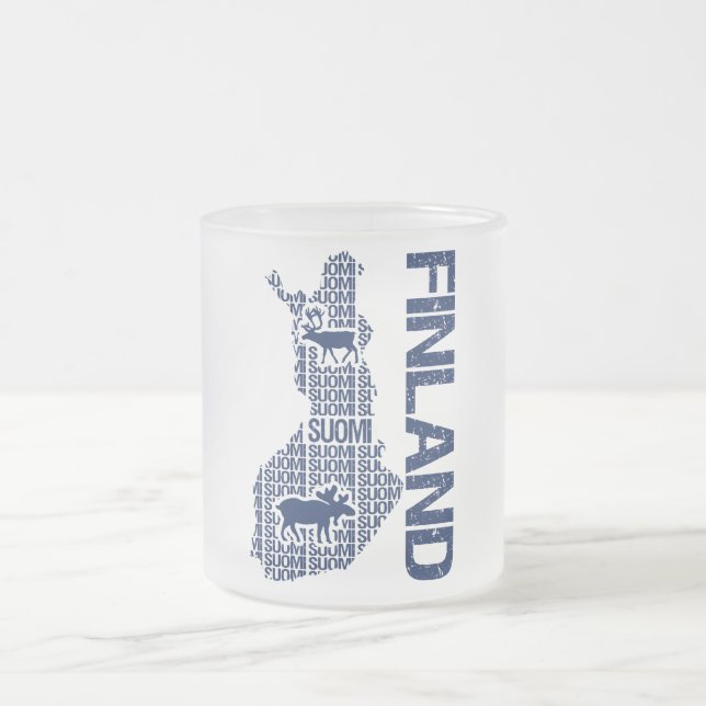 Customizable FINLAND MAP mug - choose style (Center)