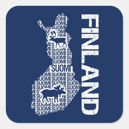 Customizable FINLAND MAP stickers