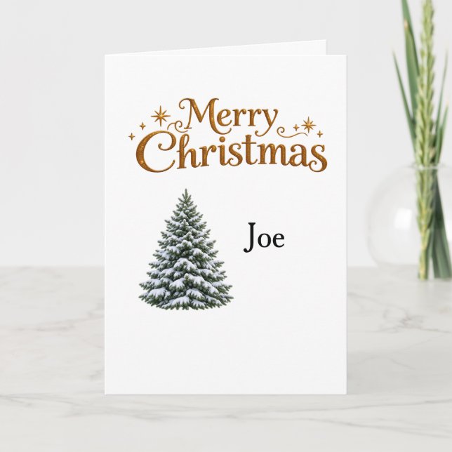 customizable fir tree christmas card (Front)