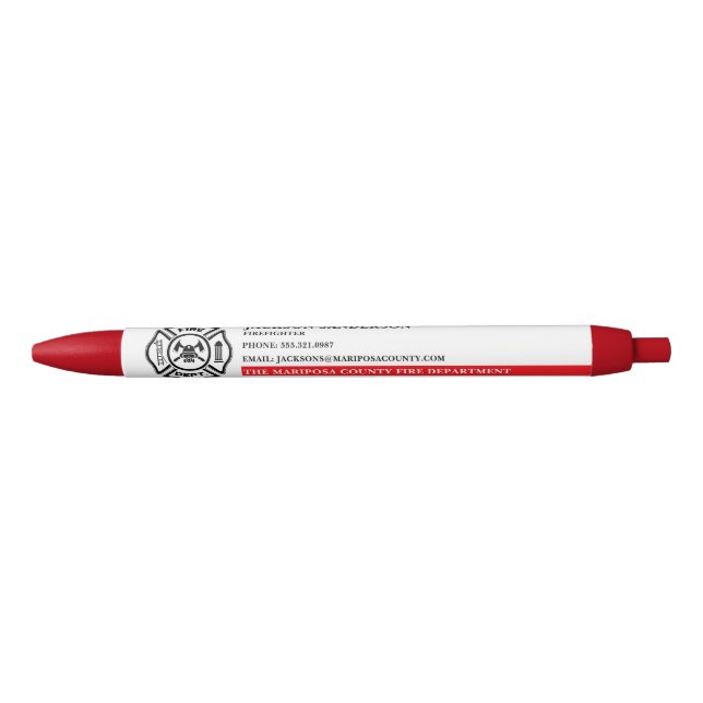 Customizable Fire Department Firefighter Logo Pen (Front)