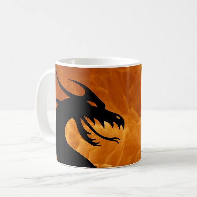 Customizable Fire Dragon  Coffee Mug (Front Left)