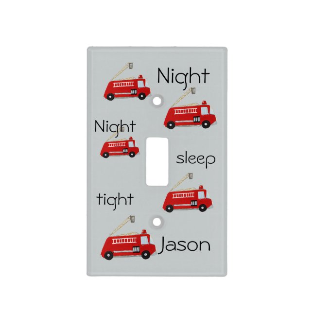 Customizable Fire truck Light Switch Cover (Front)