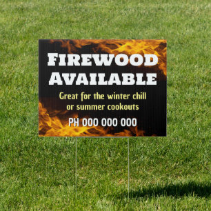 CUSTOMIZABLE FIREWOOD GARDEN SIGN