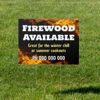 CUSTOMIZABLE FIREWOOD GARDEN SIGN
