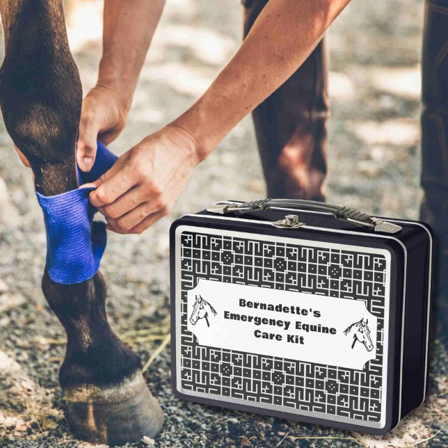 Customizable First Aid Equine Emergency Container Metal Lunch Box (Creator Uploaded)
