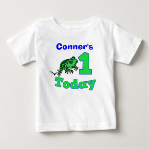 Customizable First Birthday Boy Froggy Shirt