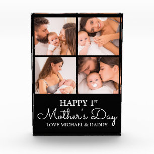 Customizable First Mothers Day Collage Photo Block