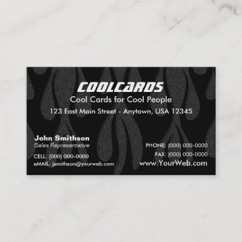 Customizable Flames Business Card by coolcards_biz at Zazzle