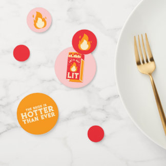 Customizable Flaming Bachelorette Party Confetti