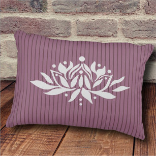 Customizable Flaming Lotus Flower Accent Pillow
