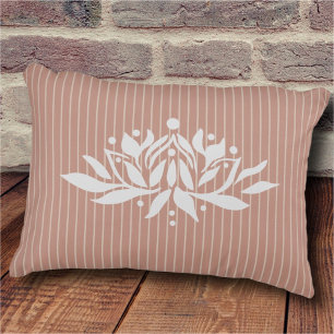 Customizable Flaming Lotus Flower Accent Pillow