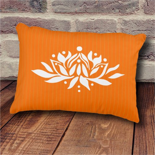 Customizable Flaming Lotus Flower Accent Pillow