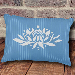 Customizable Flaming Lotus Flower Accent Pillow