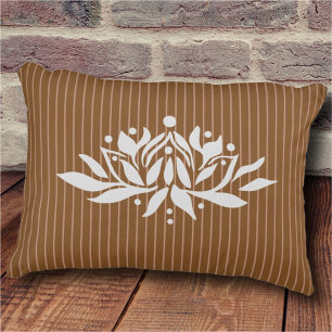 Customizable Flaming Lotus Flower Accent Pillow