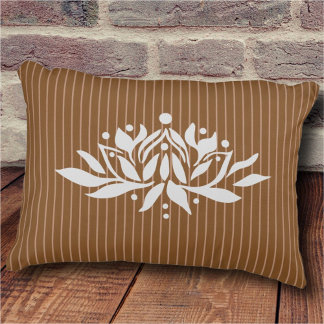 Customizable Flaming Lotus Flower Accent Pillow
