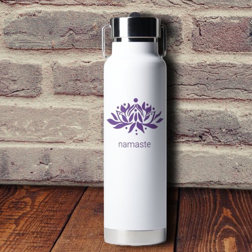 Customizable Flaming Lotus Flower Water Bottle