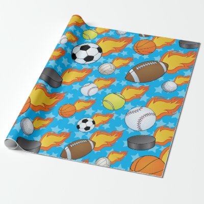 sports wrapping paper