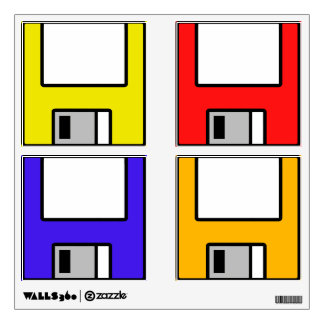 customizable floppy disks wall sticker