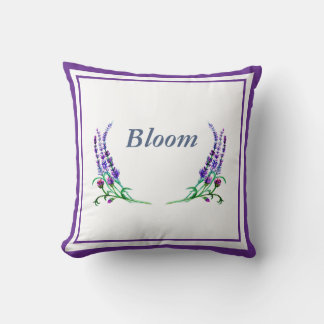 Customizable Floral Accent Pillow