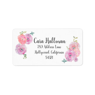 Customizable Floral Address Labels