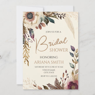 Customizable Floral Bridal Shower Card