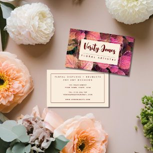 Customizable Floral Business Card