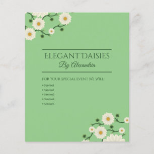 Customizable Floral Daisy Event Planner Flyer