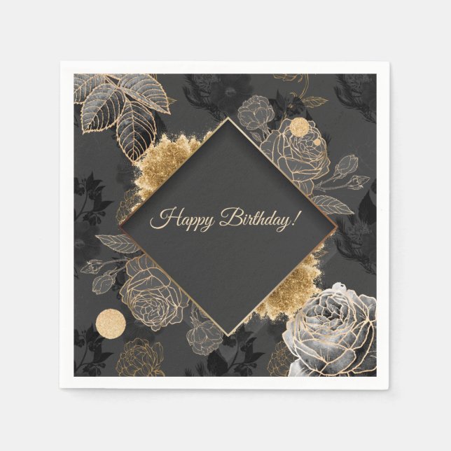 Customizable Floral Napkins (Front)