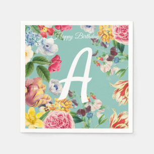 Customizable Floral Napkins