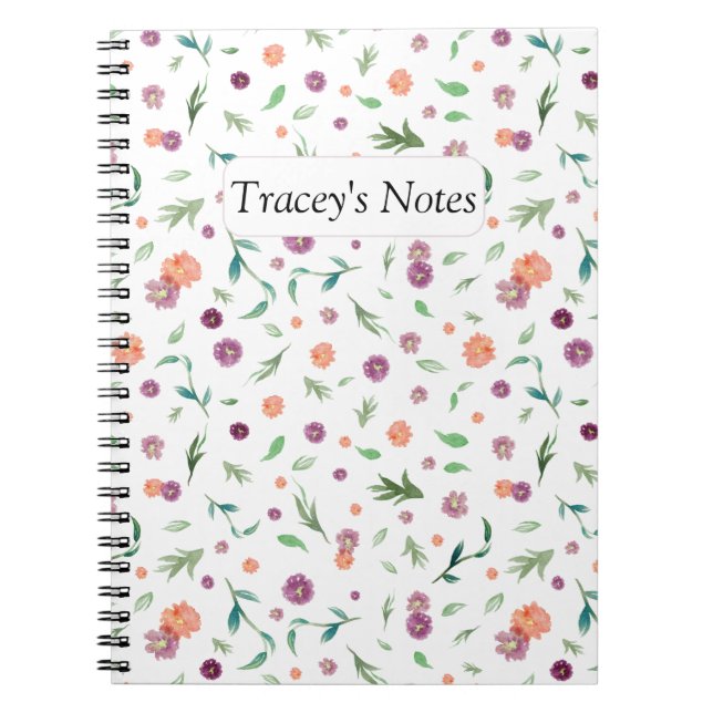 Customizable Floral Notebook | Best Gifts for Mom (Front)