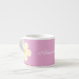 Customizable Floral Pattern Design Espresso Cup