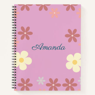 Customizable Floral Pattern Design  Notebook