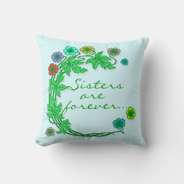 Customizable Floral Pillow (Front)