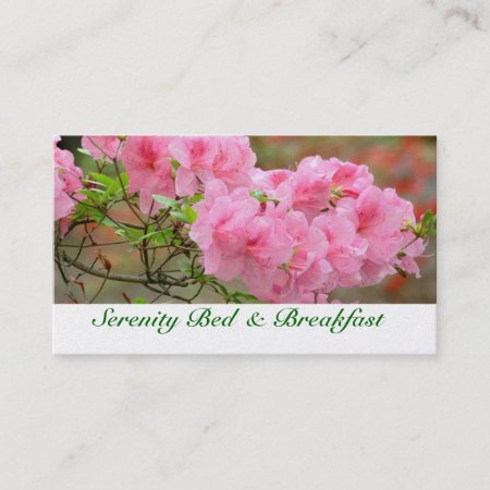 Customizable Floral, Pink Azalea Business Card