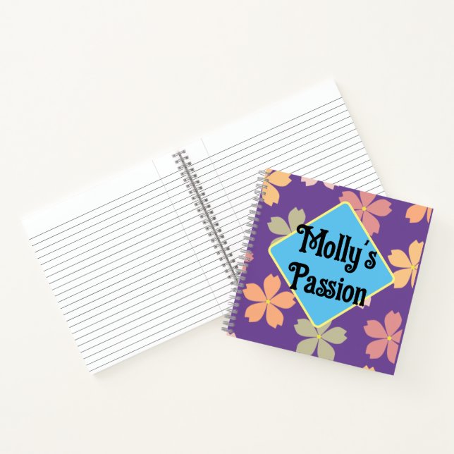 Customizable Floral print  Gratitude  Notebook (Inside)
