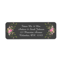 Customizable Floral RETURN ADDRESS LABRLS