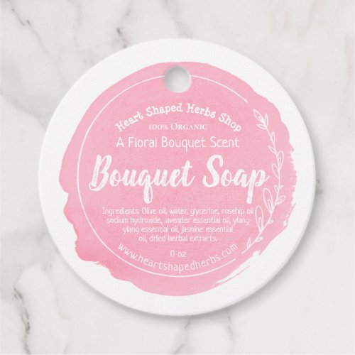 Customizable Floral Soap Label Handmade Business