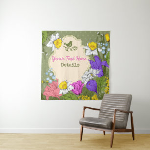 Customizable Floral Tapestry