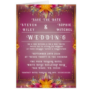 Customizable Floral Wedding Invitation 