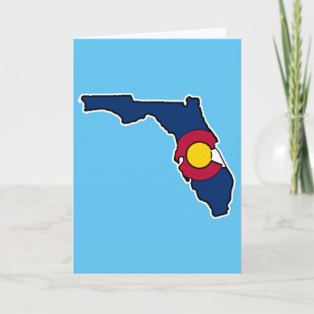 Customizable Florida Colorado Flag Greeting Card by ColoradoCreativity at Zazzle