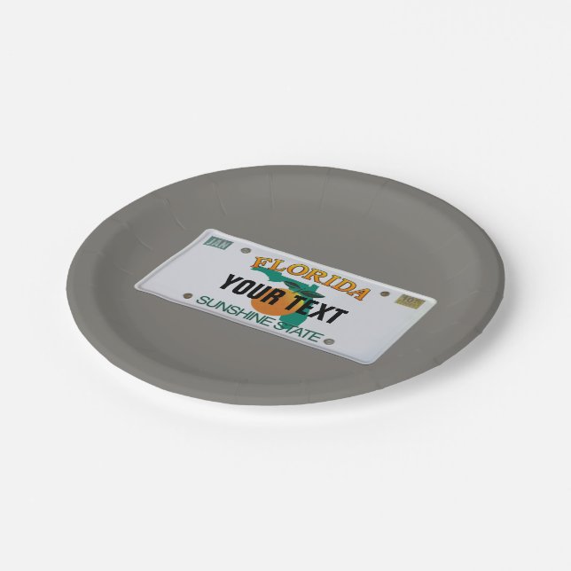 (Customizable) Florida License Plate (Angled)