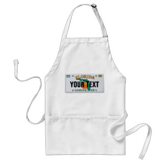 (Customizable) Florida License Plate Adult Apron