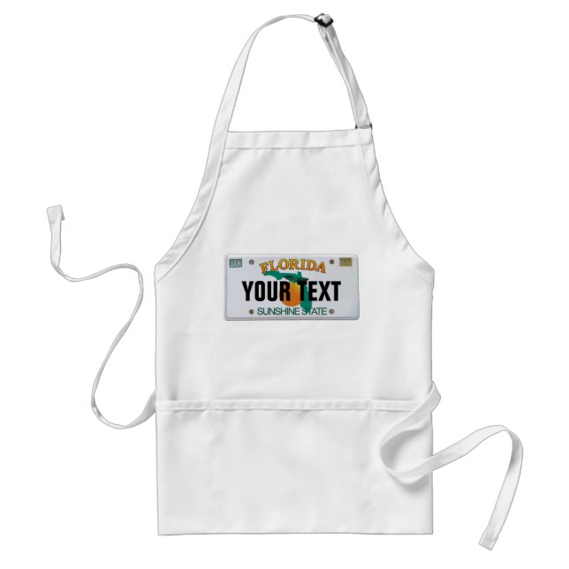 (Customizable) Florida License Plate Adult Apron (Front)