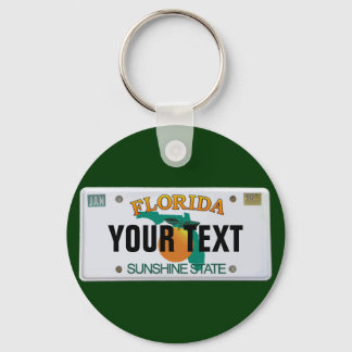 (Customizable) Florida License Plate Keychain