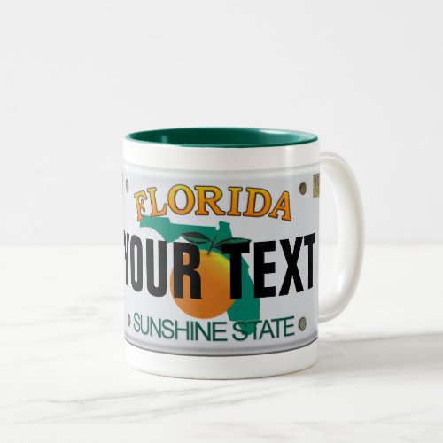 Customizable Florida License Plate Mug