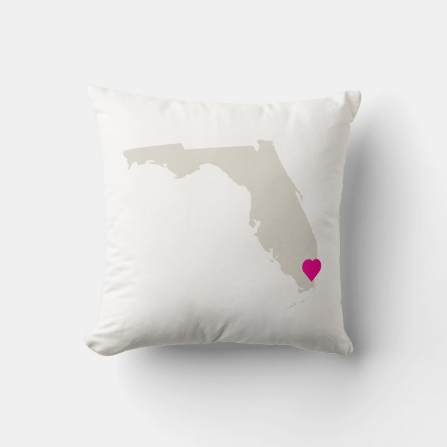 Customizable Florida State Love Reversible Pillow (Front)